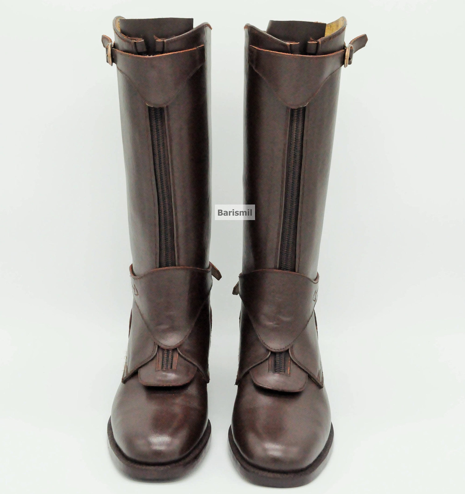 Handmade Leather Dark Brown men Polo Boots Custom Made Riding Boots - Boots