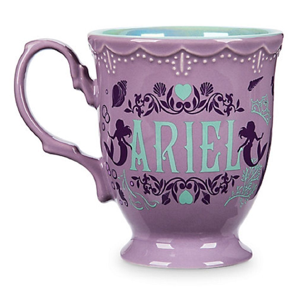 Little Mermaid Ariel & Flounder Mug Cup Cute Disney Store Japan –