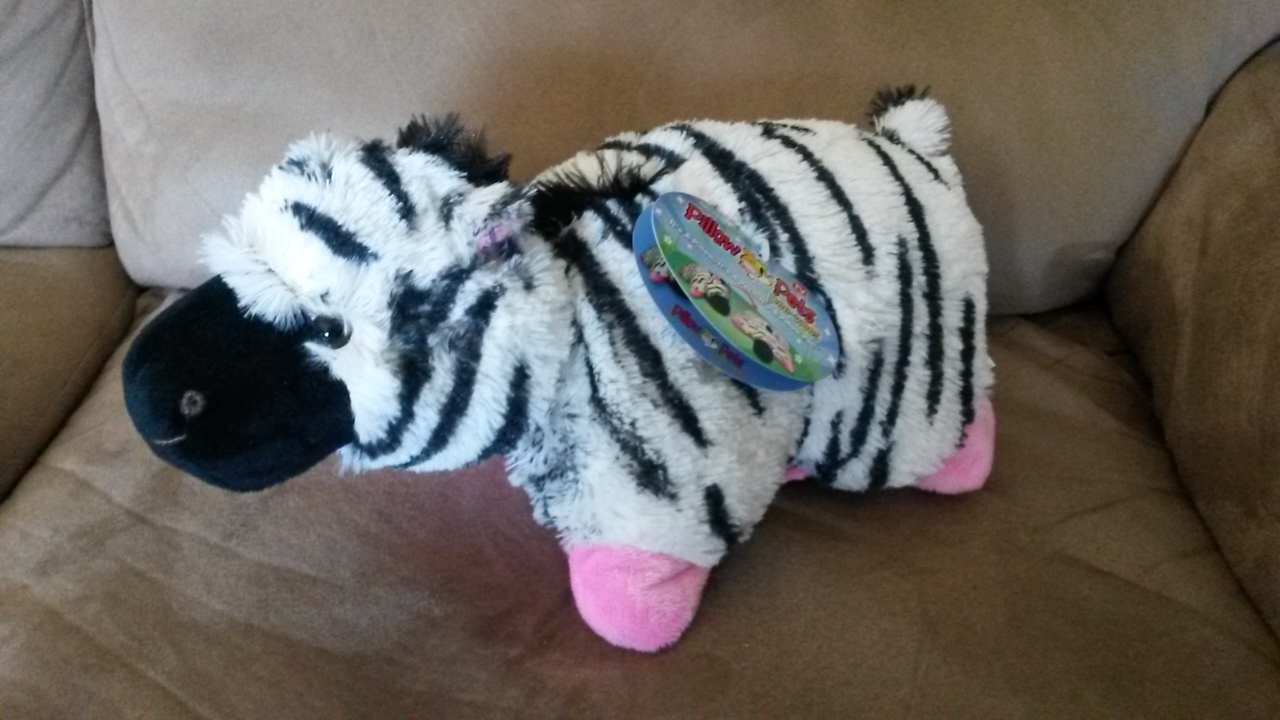 PILLOW PETS PEEWEES ZEBRA Brand New Licensed Stuffed Animal 13" NWT ZIPPITY Stuffed Animals
