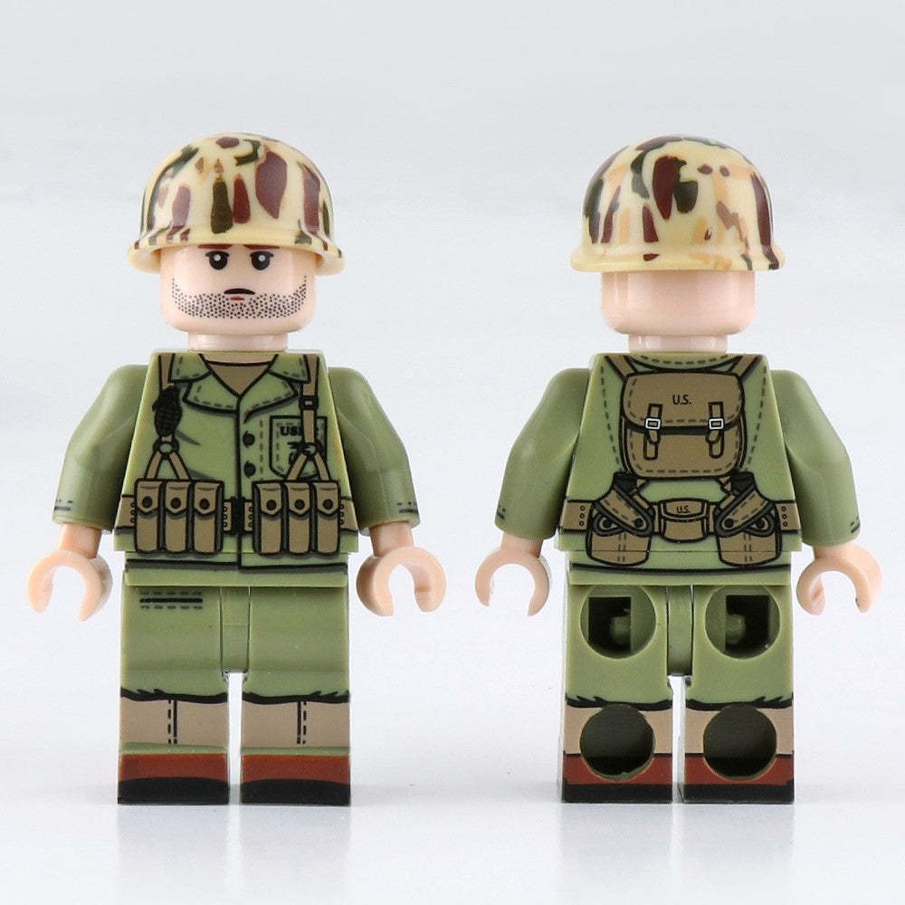 4pcs Ww2 Us Marines Us Army Soldiers Minifigures Weapons Accessories