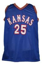 Danny Manning Custom College Basketball Jersey New Sewn Blue Any Size image 1