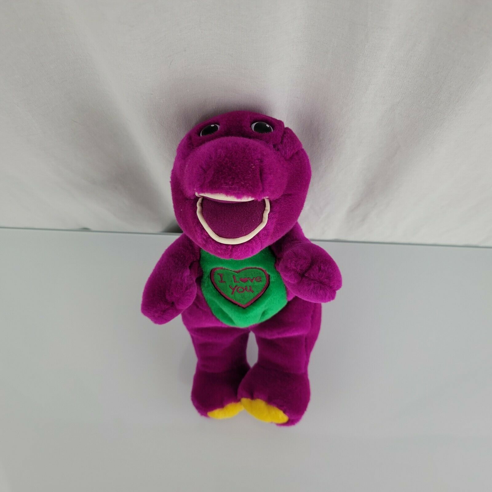 Vintage Barney Purple Dinosaur Stuffed Plush I Love You Heart Lyons Soyea  Corp