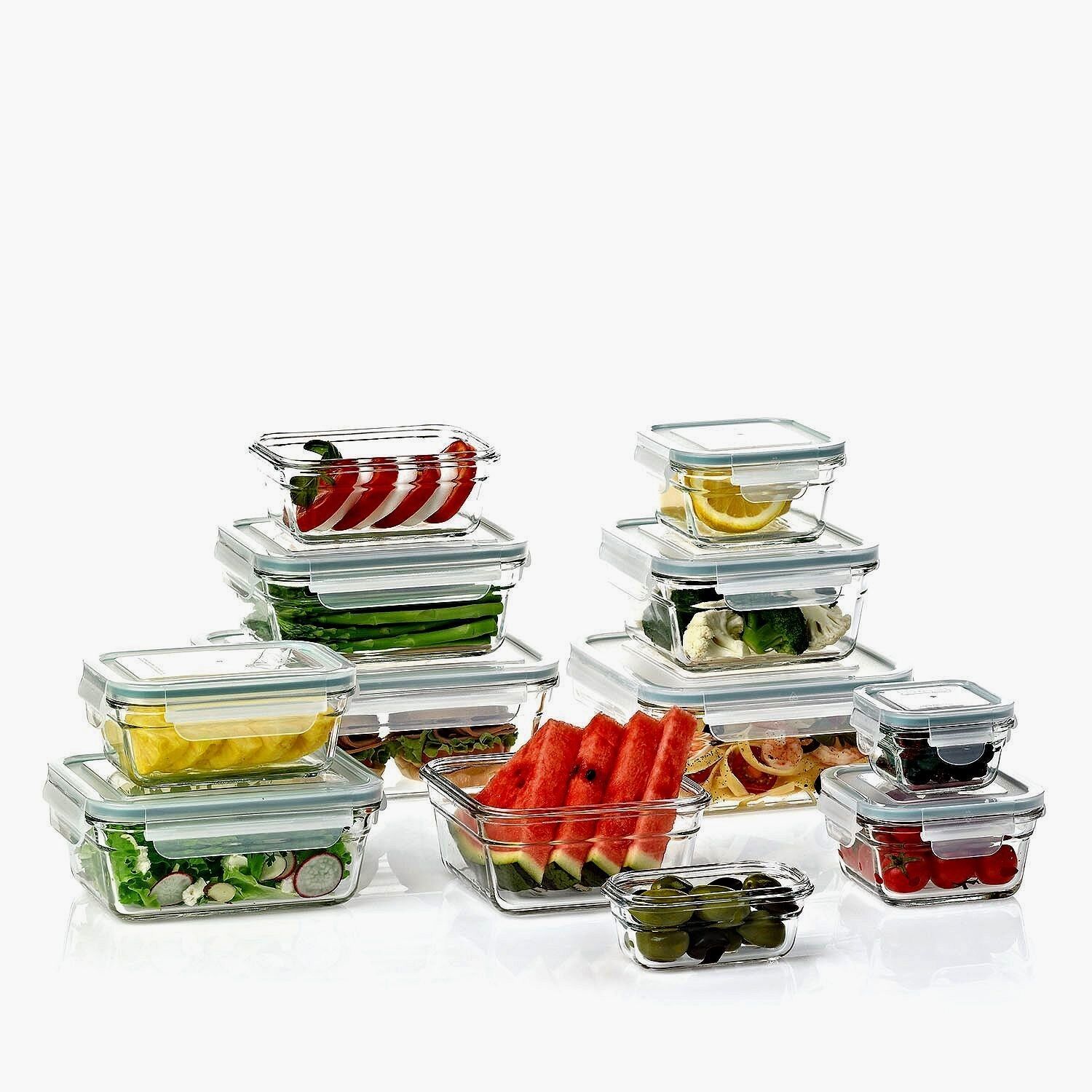Glasslock Snapware Tempered Glass Food Storage Containers with