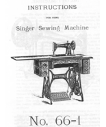 Singer 66-1 Treadle Lotus Sewing Machine Instruction Manual Enlarged Hard Copy - $10.99