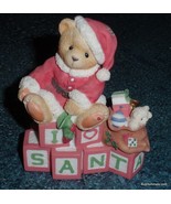 Christmas Cherished Teddies "Santa Spells Christmas Joy" Santa Blocks 500364 - $17.45