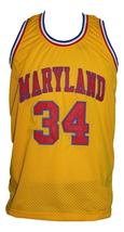 Len Bias Custom College Basketball Jersey New Sewn Yellow Any Size image 4