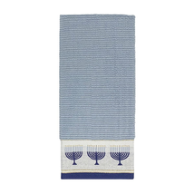 LOFT by Loftex Hand Towel BATH Collection NAVY BLUE WHITE LEAVES