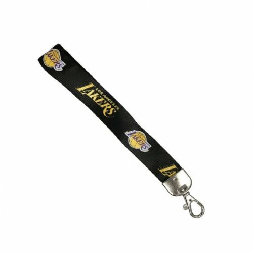 los angeles lakers nba basketball team logo wristlet lanyard keychain