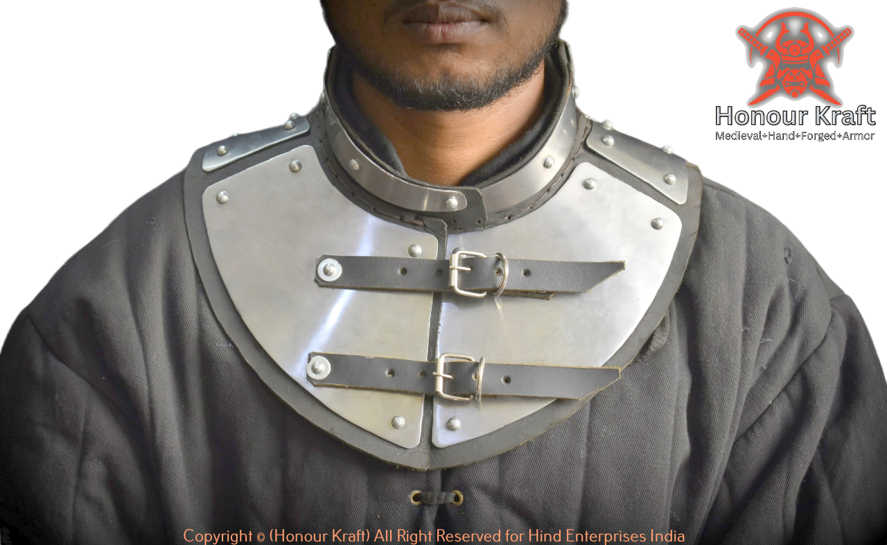 Steel neck Medieval Neck protection Armour platted leather Armour Medieval