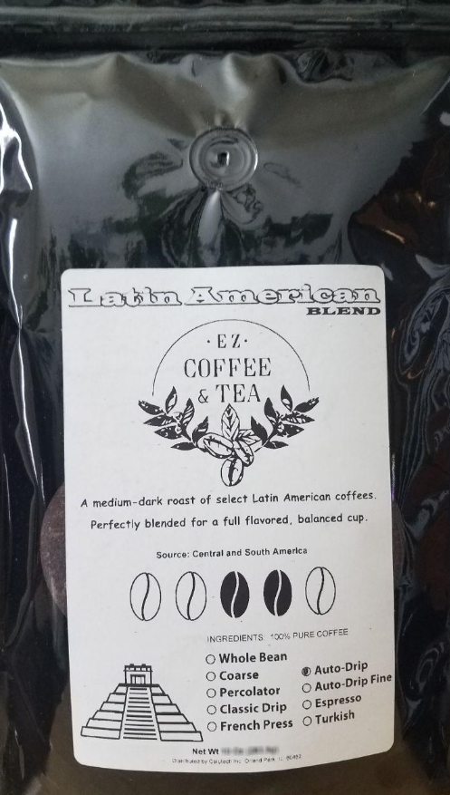 EZ Coffee and Tea Latin American Blend Ground Coffee - 12 oz - Freshly Roasted - $16.95