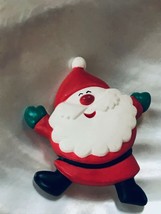 Estate Hallmark Cards Marked Plastic Dancing Santa Claus Christmas Holiday Pin  - $8.59