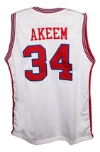 Akeem Olajuwon #34 Houston New Men Basketball Jersey White Any Size image 2