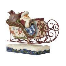 Jim Shore Victorian Sleigh Santa Figurine 11" Long Heartwood Creek Christmas  image 1