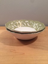 Set of 2 vintage 60s J & G Meakin Renaissance (green) pattern  6 1/4" bowls
