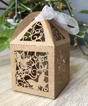 100pcs kraft paper butterfly laser cut wedding favor box,chocolate Gift boxes - $34.00