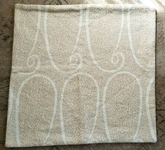 Pottery Barn Printed Woven Pillow Cover 22x22 Gold/Cream ABSTRACT NWOT #P61 - $29.75