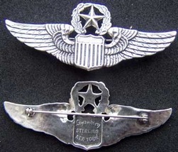 WWII Command Pilot Wing Sterling Luxenberg Pin Back         - $90.00