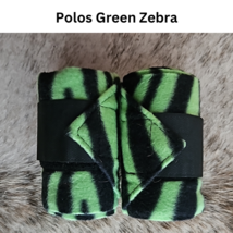Green Zebra Horse Polos Set of 4 USED image 3