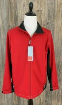 Elevate Sport Men&#39;s Softshell Jacket XL &quot;Smart-Tech&quot; Red/Black Polyester... - $23.75