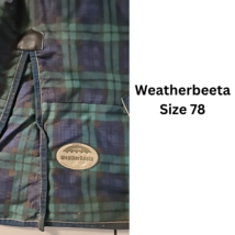 Weatherbeeta Horse Blue Green Plaid Turnout Sheet Size 78 USED image 6
