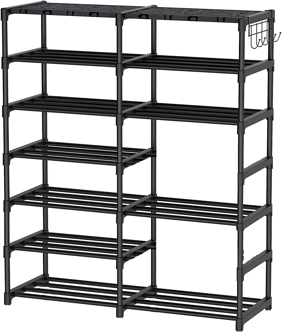 Easyhouse 8 Tier Metal Sturdy Shoe Rack, Narrow Tall Shelf Organizer for  Entryway, closet, Bedroom