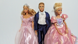Lot of 2 Mattel Barbie Dolls & 1 Ken Great Condition - $11.88