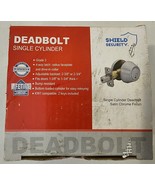 SHIELD Security - Satin Chrome Finish - Single Cylinder Deadbolt - Grade 3 - $18.99