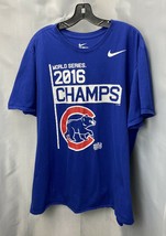 NIKE Swoosh Logo Mens CHICAGO CUBS 2016 World Series Champs T