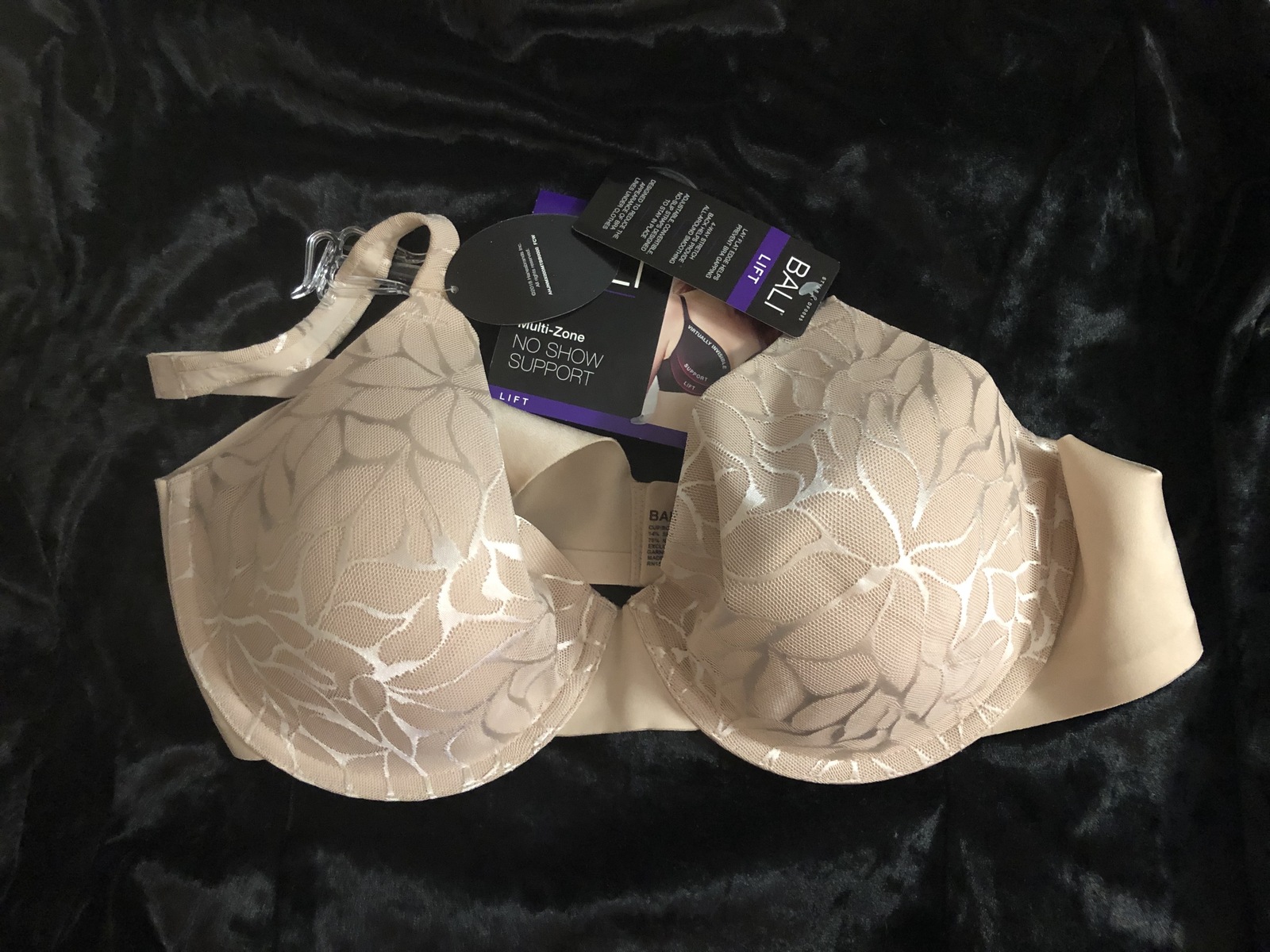 Bali Beauty Lift No Show Support Tailored Underwire Bra Nude DF0085 Sz 38ddd  for sale online