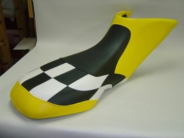 Bombardier DS650 Seat Cover Checkered Design Yellow Black Color Seat Cover - $91.99