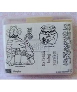 NEW Stampin Up Purrfect Rubber Wood Mounted Stamps Goldfish Bowl Mice 20... - $14.99