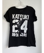 Yuri On Ice Katsuki 24 Crunchyroll Womens LARGE T-Shirt Black Crew Neck - $9.89