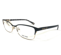 Nine West Eyeglasses Frames NW1087 001 Rectangular Cat Eye Black Gold 52-16-135 - $60.56