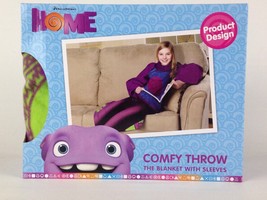 Dreamworks Home Comfy Throw Fleece Blanket with Sleeves 48" x 48" New - $14.99