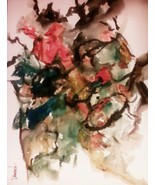 Original 9x12 African American Abstract watercolor Painting :- R Doward Fine Art - $29.70