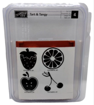 Stampin Up Tart and Tangy 4 Piece Rubber Stamp Kit Unmounted 2004 Fruit Retired - $17.56