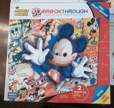 Mickey Mouse 3D Puzzle Break Through Head Hands Pop Out 250 Pieces - $12.86