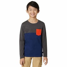 Eddie Bauer Boys Size Small 7/8 Charcoal Navy Long Sleeve Shirt NWOT - $8.09