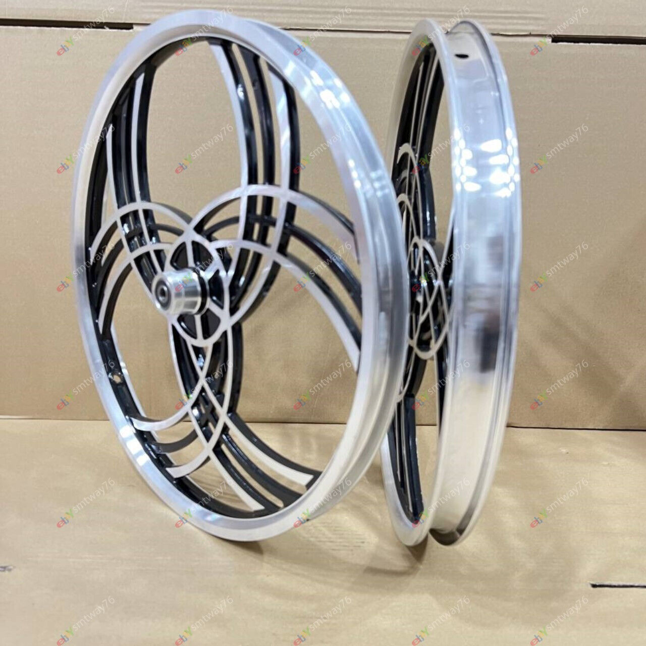 Pair of 20" Bicycle Mag Wheels Set 6 SPOKE BLACK FOR GT DYNO HARO any