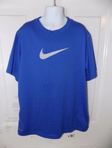 Nike DRI-FIT Electric Blue Short Sleeve Shirt Size M Youth Euc - $14.40