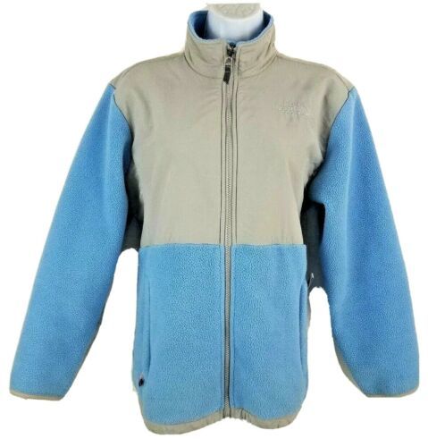 The North Face Kids XL Womens Small Denali Fleece Jacket Gray Mint