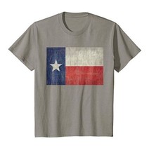 NEW NWT YOUTH Distressed Texas State Flag T-Shirt Large Gray Lonestar Ki... - $14.84