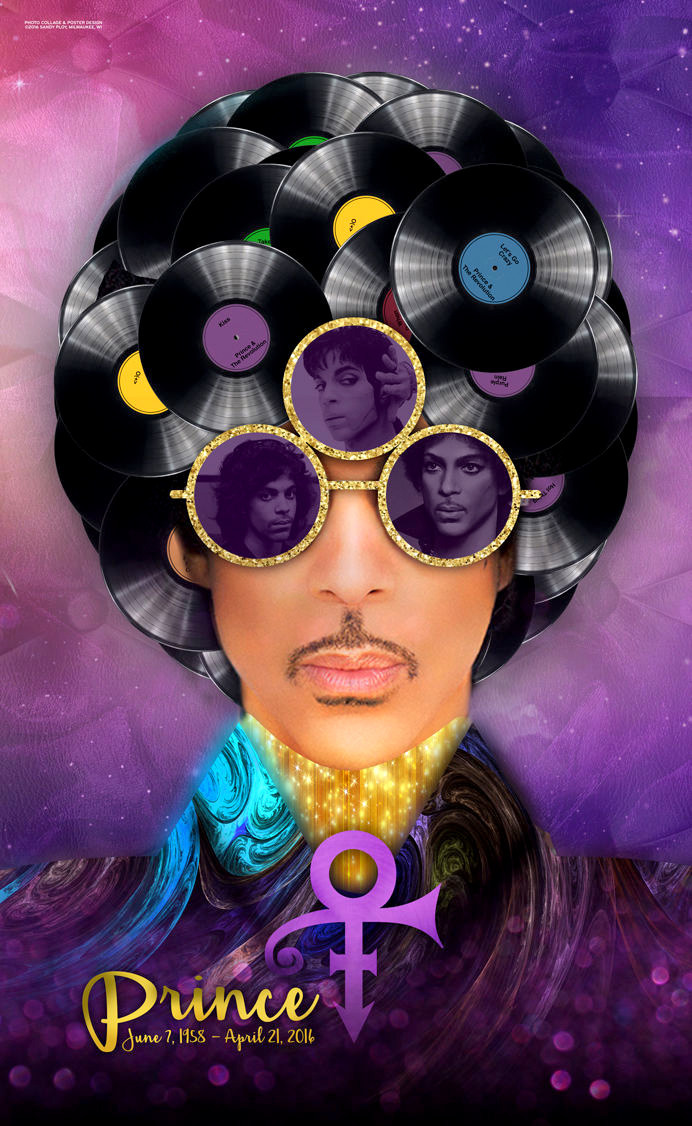 Prince Purple Rain Round Sunglasses From The Movie! RARE
