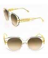 FENDI FENDIGRAPHY HOBO Logo 40083 Crystal Yellow Brown Fashion Sunglass ... - $574.20