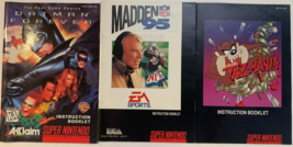 Super Nintendo Manual Lot-3 Manuals-Batman Forever-Madden 95-Taz Mania-SNES - $13.85
