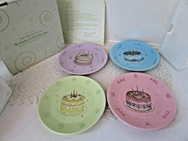 Avon President Club Birthday Gift Celebration Set Of 4 Dessert Plates 2003 - $19.75