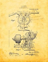Centrifugal Gun Patent Print - Golden Look - $7.95+