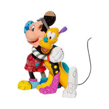 Disney Britto Mickey Mouse and Pluto Figurine Pluto 90th Anniversary 8.1" high image 3