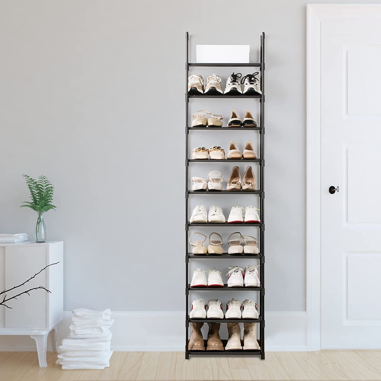 WEXCISE Large Shoe Rack Organizer 9 Tiers 4 Rows for 64-72 Pairs