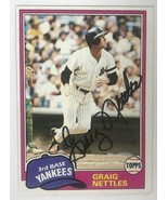 Graig Nettles Signed Autographed 1981 Topps Baseball Card - New York Yan... - $19.99